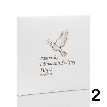 Album komunijny wklejany 30 kremowych stron, personalizowany, 5 wzorów